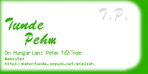 tunde pehm business card